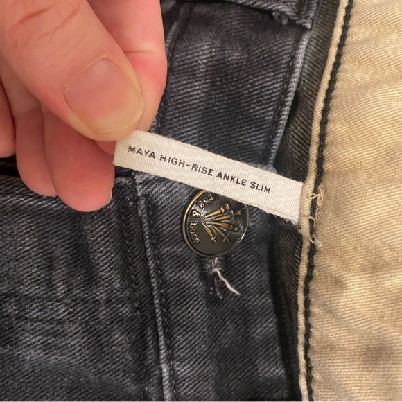 Rag & Bone Maya High Rise Ankle Slim Faded Black 31 - Picture 4 of 8